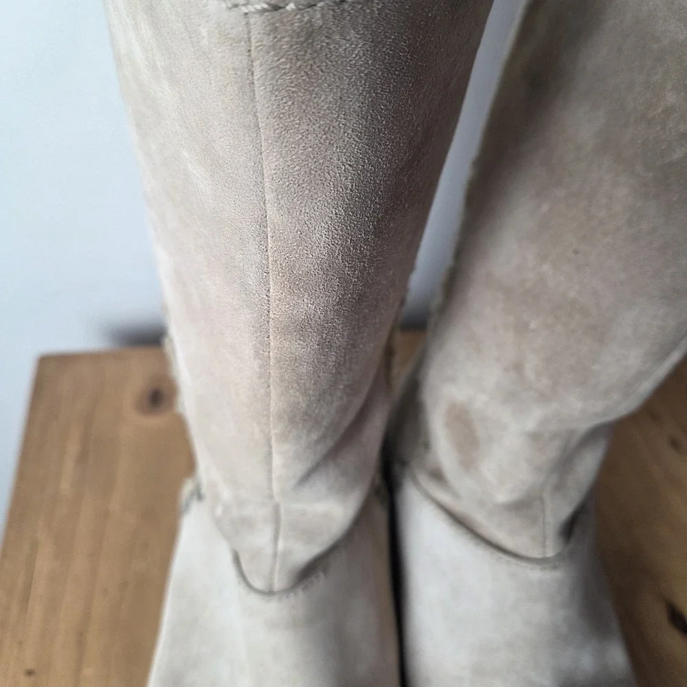 Patagonia Lugano Women's‎ Boots Khaki Suede Waterproof Polartec Primaloft Sz 9.5